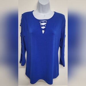 Bold Elements Cut To Curve L Slinky Stretch Cut Out Sleeve Excellent Condition